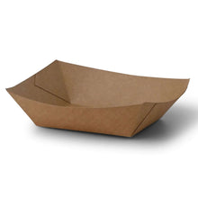 Premium Cardboard Food Tray 400 ml, brown, bio-coated