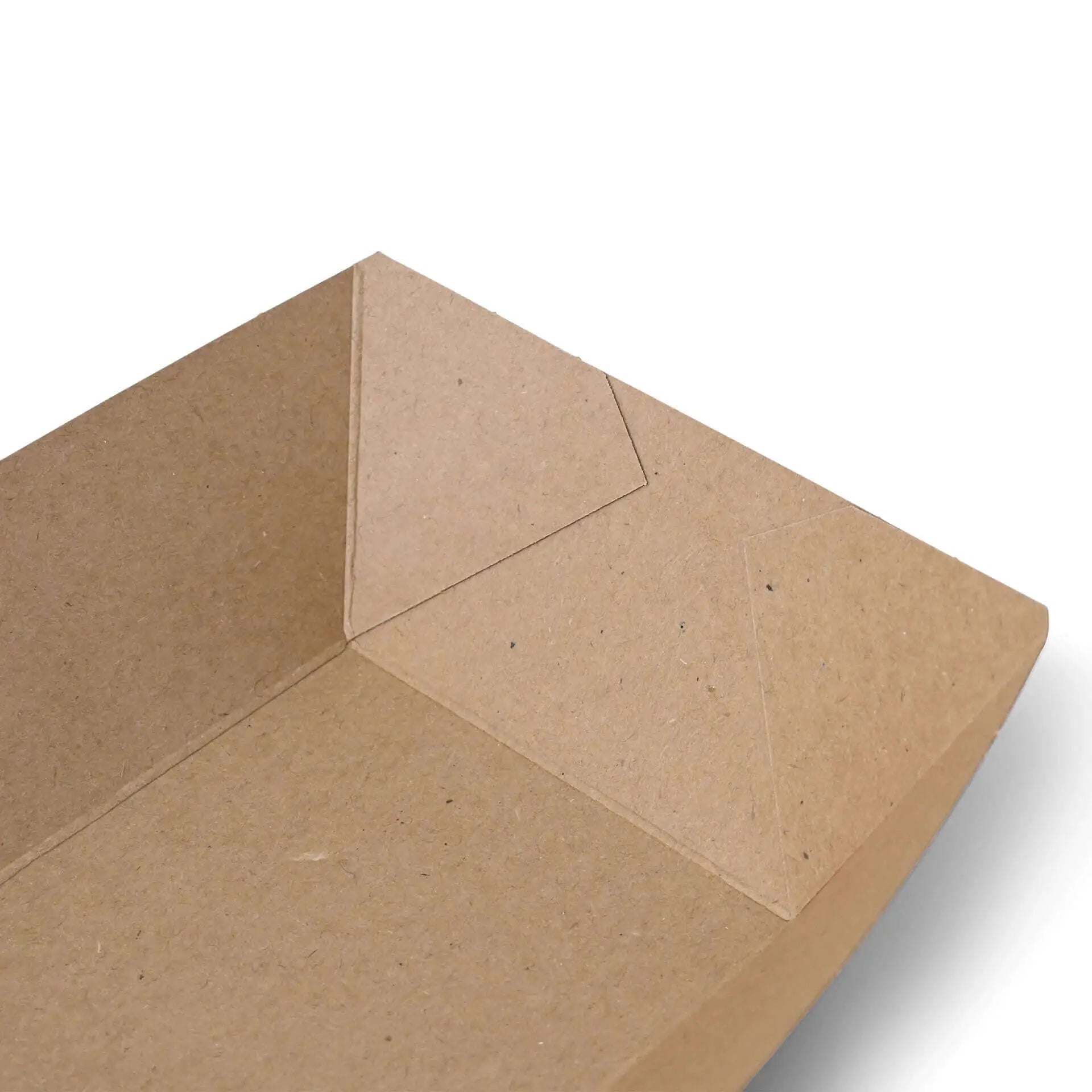 Premium Cardboard Food Tray 400 ml, brown, bio-coated