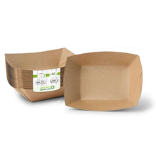 Premium Cardboard Food Tray 400 ml, brown, bio-coated