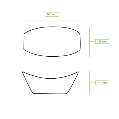 Premium Cardboard Food Tray 400 ml, brown, bio-coated