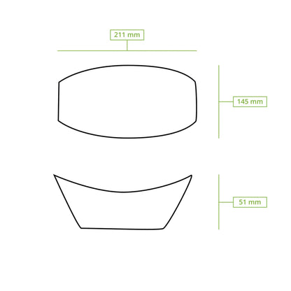 Premium Cardboard Food Tray 800 ml, brown, bio-coated