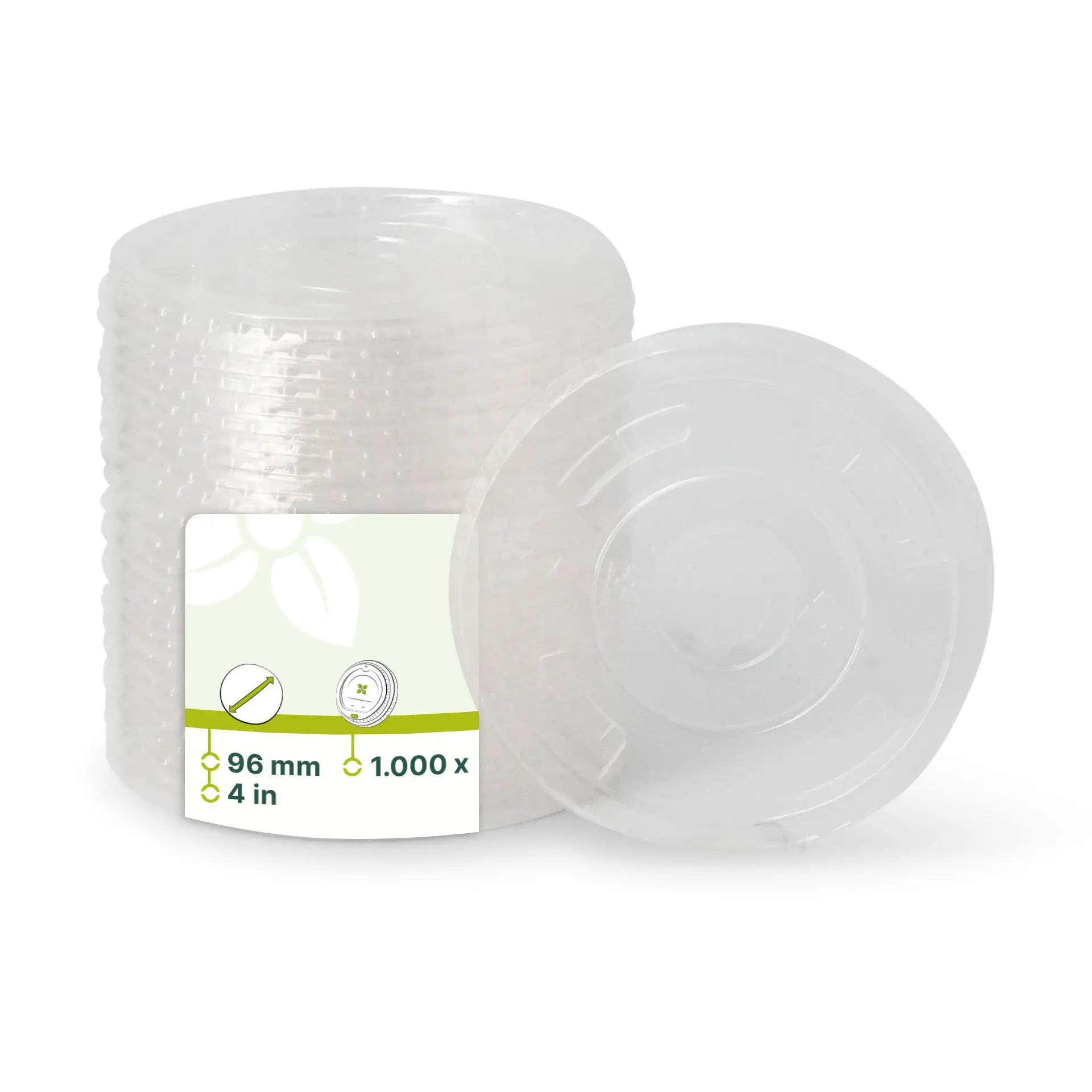 PLA-Flachdeckel Ø 96 mm, Halmloch