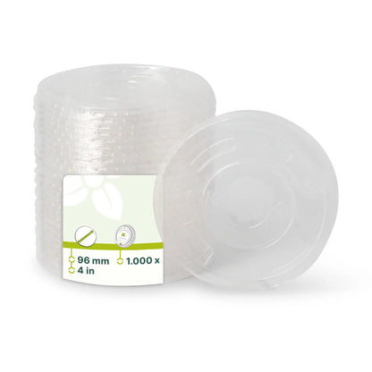 PLA-Flachdeckel Ø 96 mm, Halmloch