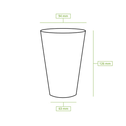 PLA-Klarbecher 400 ml / 16 oz, Ø 95 mm