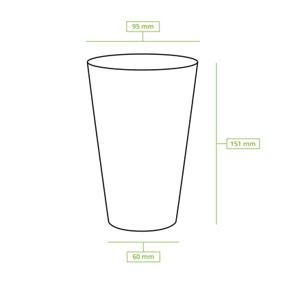 20 oz PLA clear cups, Ø 95 mm