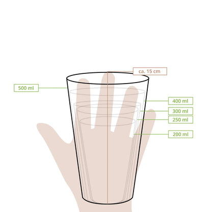 20 oz PLA clear cups, Ø 95 mm