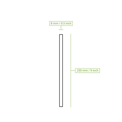 Trinkhalme Jumbo aus Papier 23 cm, Ø 0,8 cm, pastell gestreift