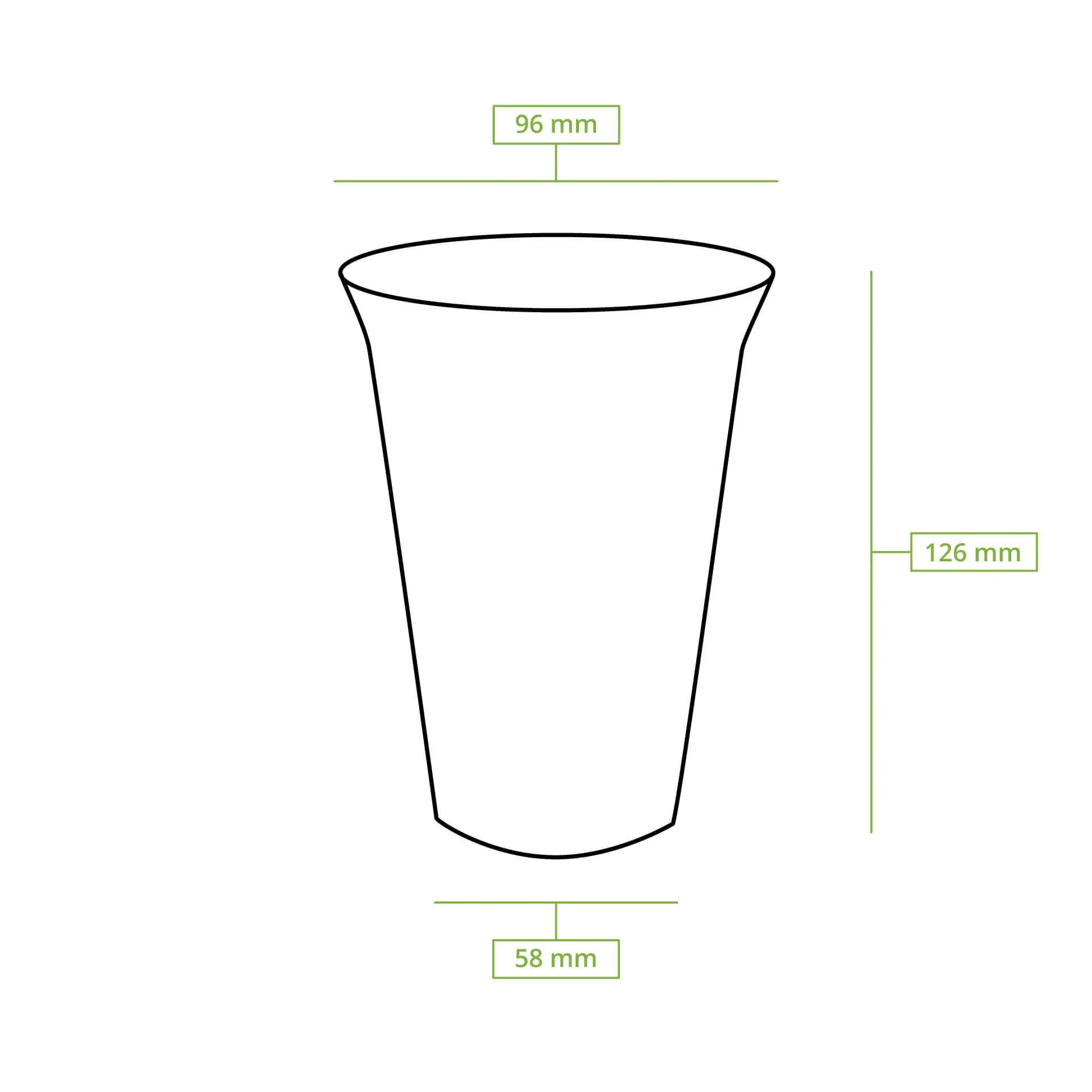 Smoothie Becher aus PLA 400 ml / 16 oz, Ø 96 mm