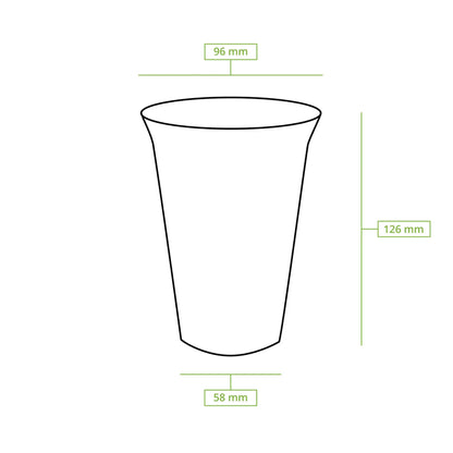 Smoothie Becher aus PLA 400 ml / 16 oz, Ø 96 mm