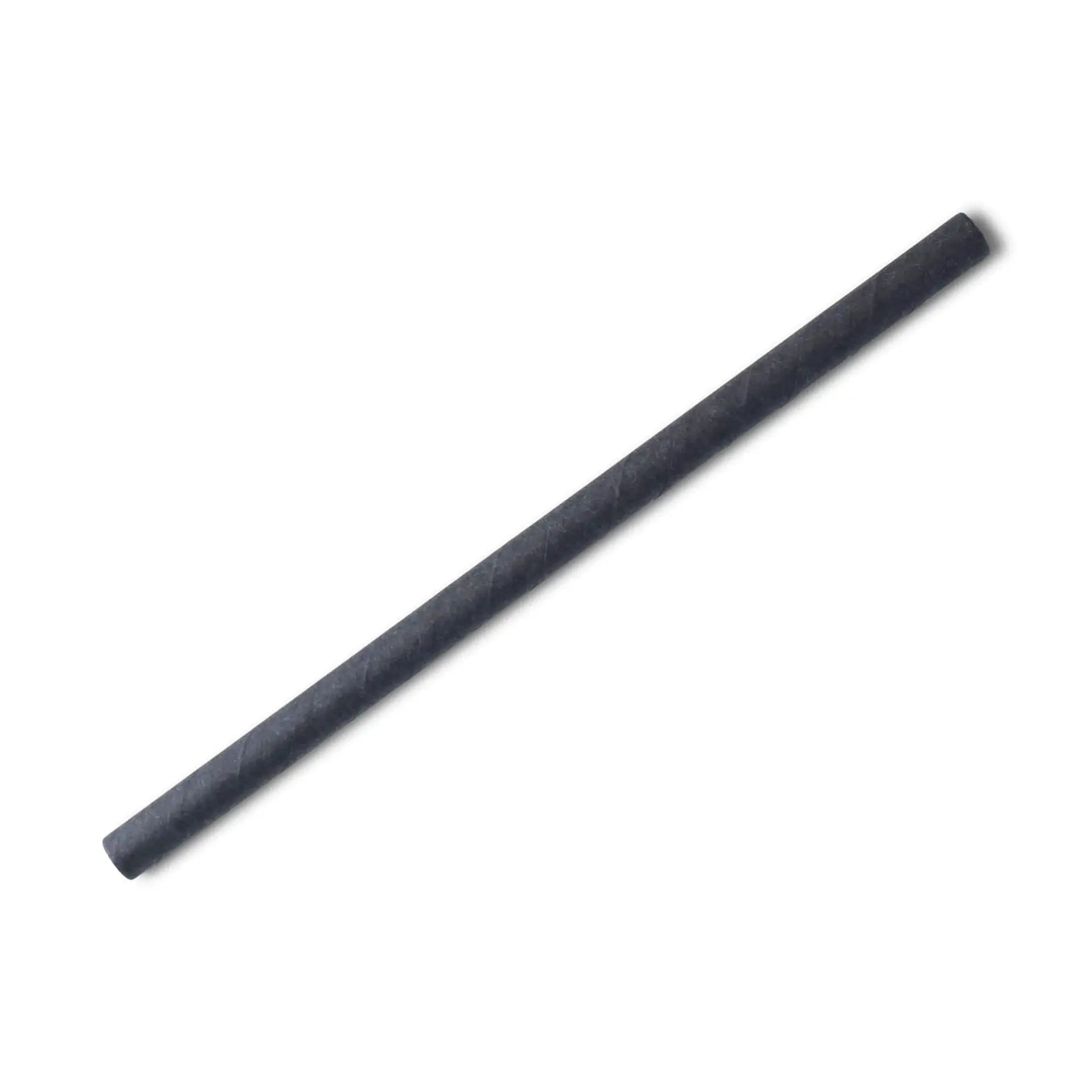 Cocktail Trinkhalme aus Papier 15 cm, Ø 0,7 cm, schwarz