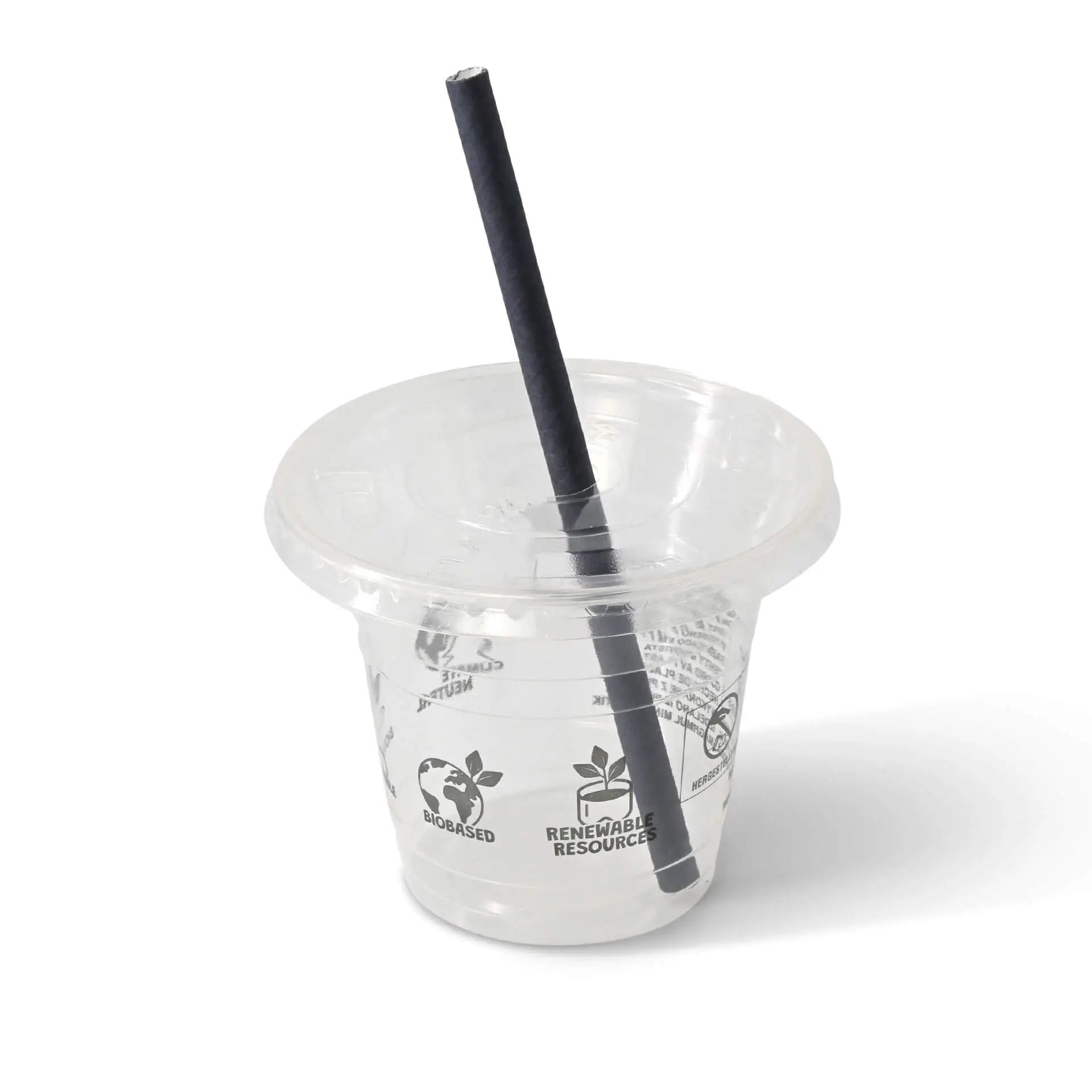 Cocktail Trinkhalme aus Papier 15 cm, Ø 0,7 cm, schwarz