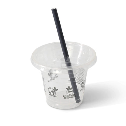Cocktail Trinkhalme aus Papier 15 cm, Ø 0,7 cm, schwarz