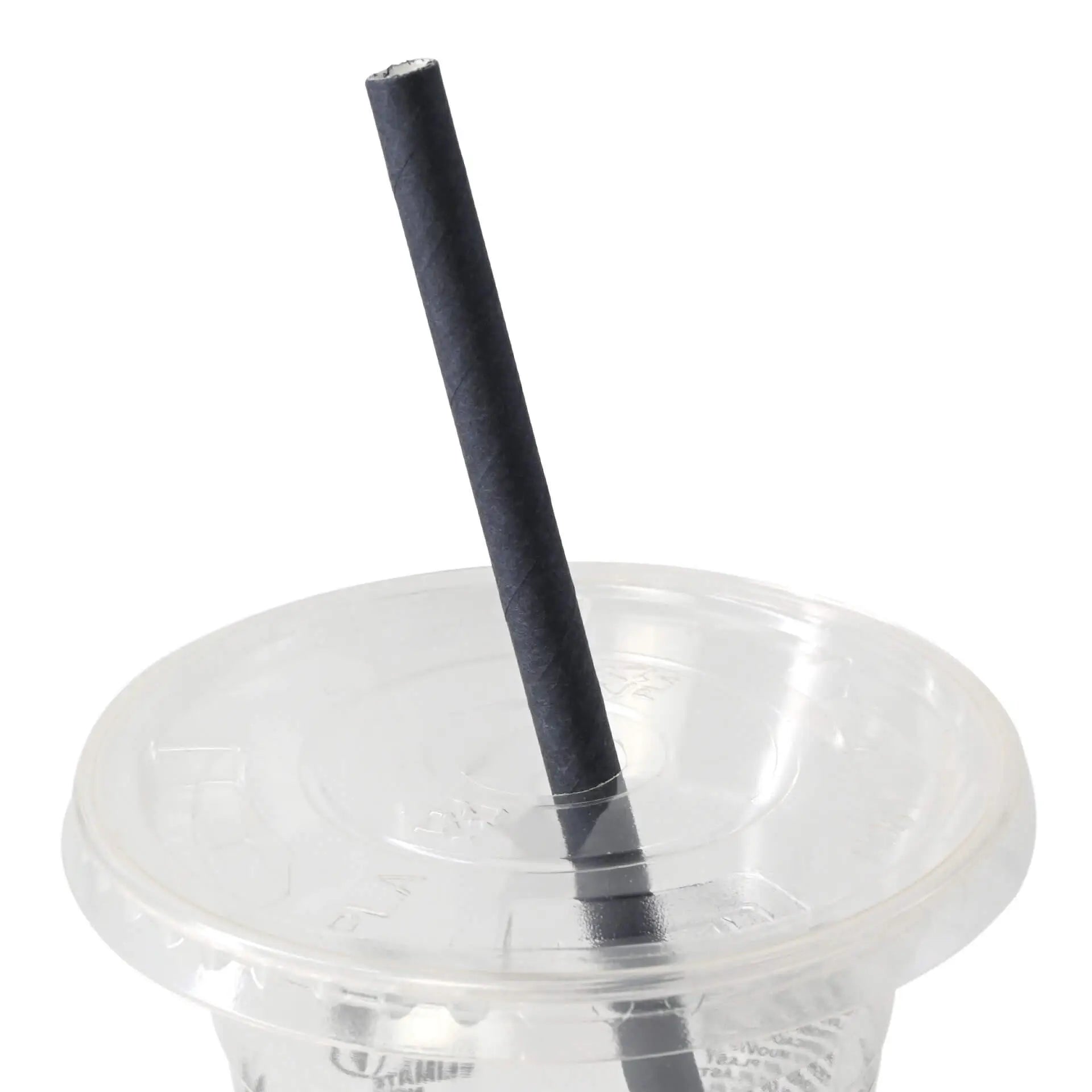 Cocktail Trinkhalme aus Papier 15 cm, Ø 0,7 cm, schwarz