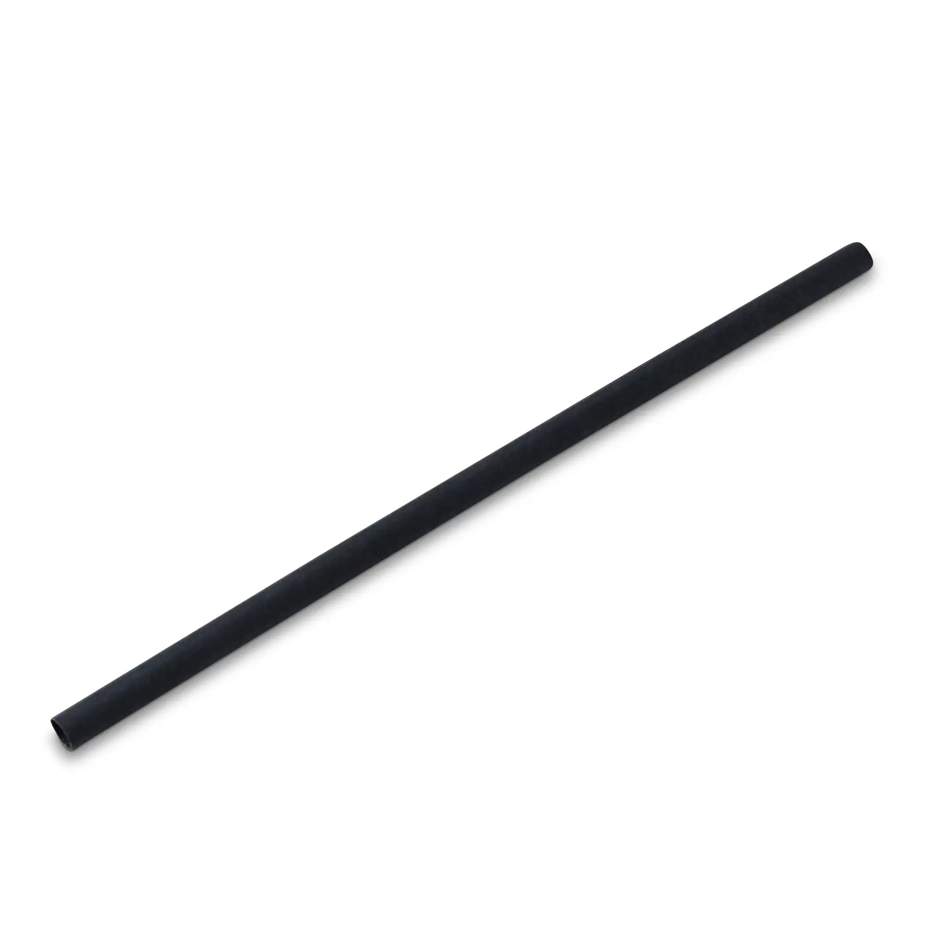 Jumbo Trinkhalm 23 cm, Ø 0,8 cm, schwarz, vertikal gerollt