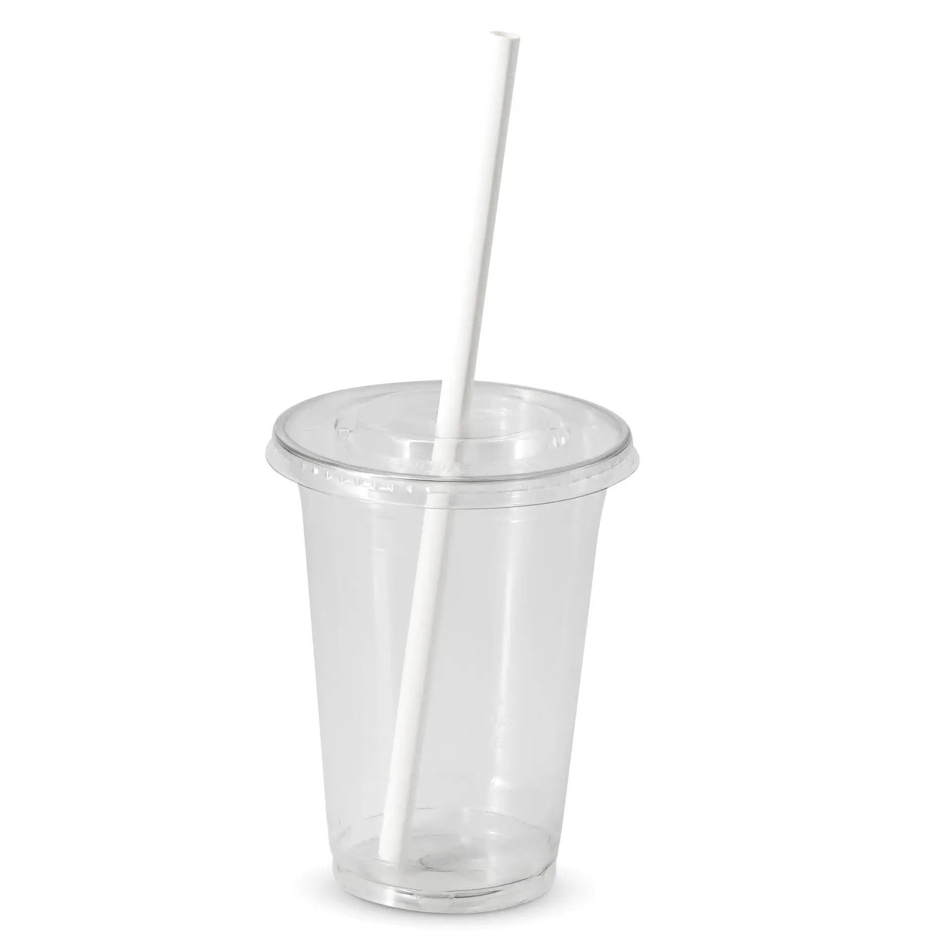 Jumbo Trinkhalm 23 cm, Ø 0,8 cm, weiß, vertikal gerollt