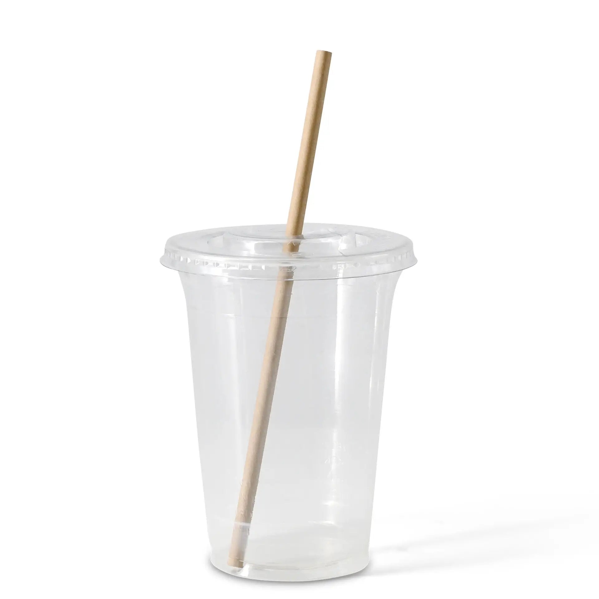 Drinking straw 20 cm, Ø 0,6 cm, brown, vertically rolled