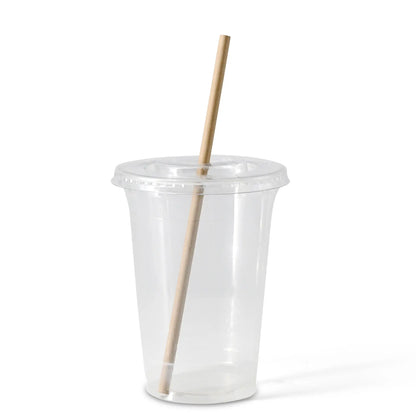 Drinking straw 20 cm, Ø 0,6 cm, brown, vertically rolled