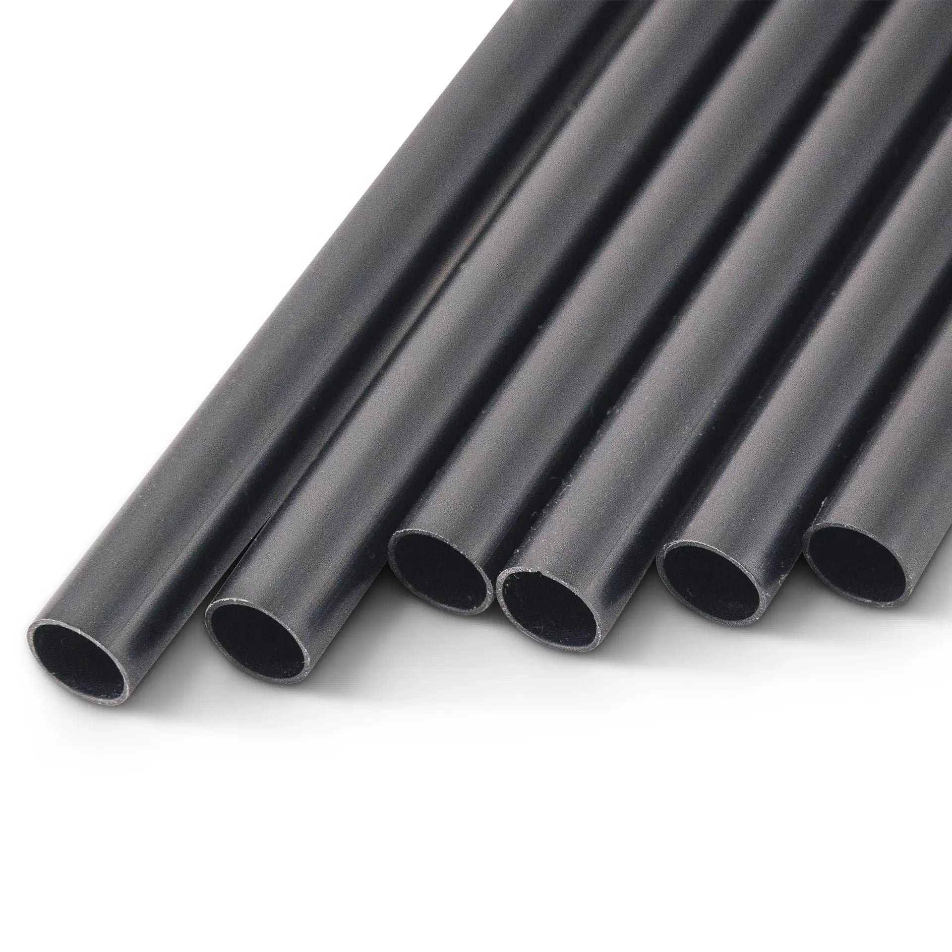 Cocktail Strohhalme 15 cm, Ø 0,7 cm, schwarz, wiederverwendbar