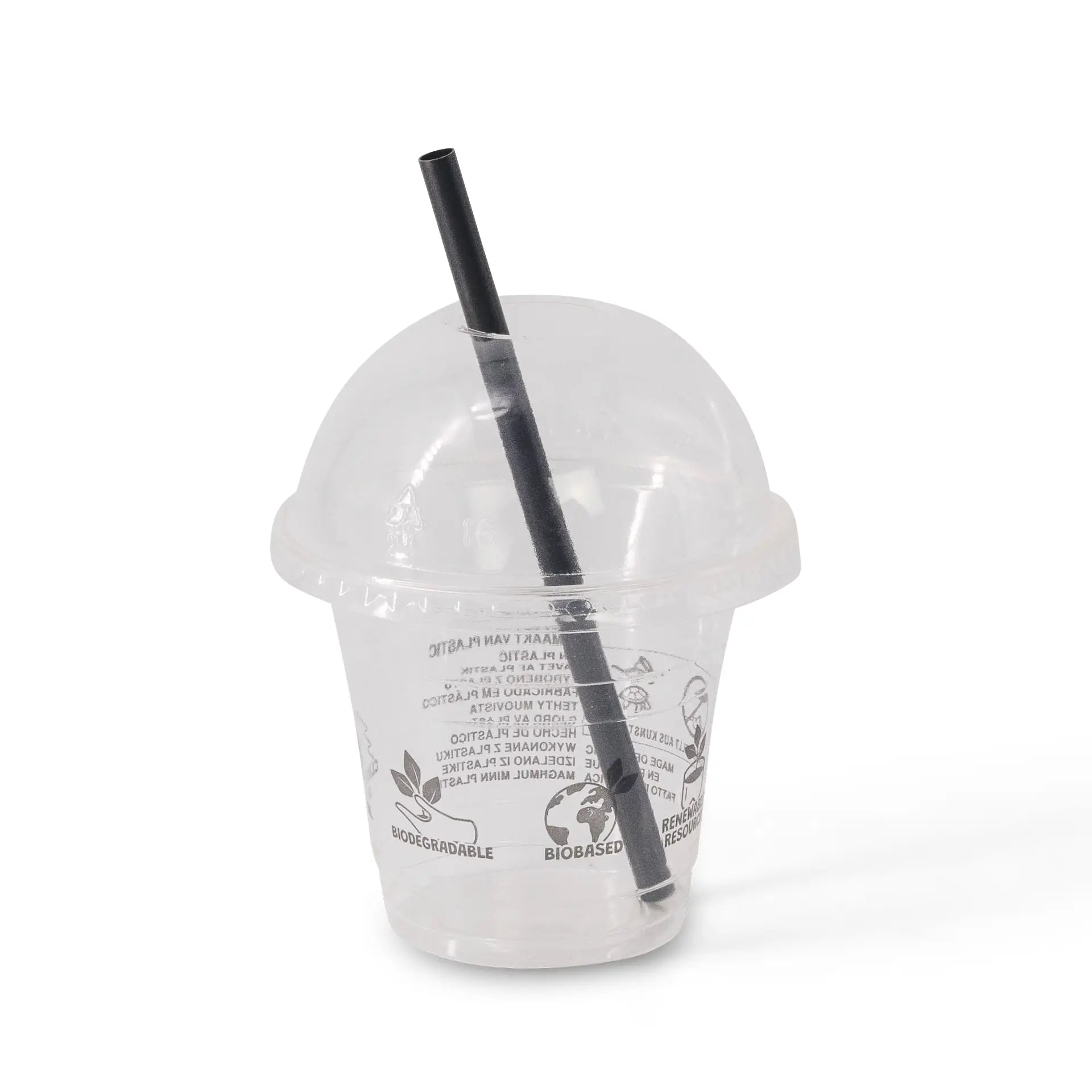 Cocktail Strohhalme 15 cm, Ø 0,7 cm, schwarz, wiederverwendbar