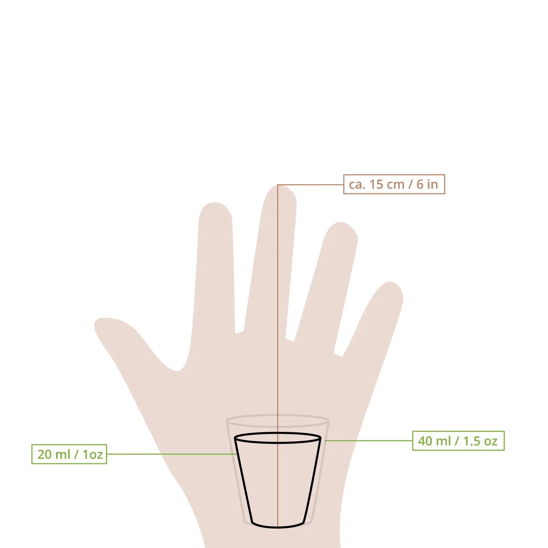 Schnapsbecher aus Papier 20 ml / 1 oz, weiß