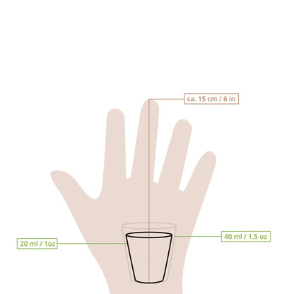 Schnapsbecher aus Papier 20 ml / 1 oz, weiß