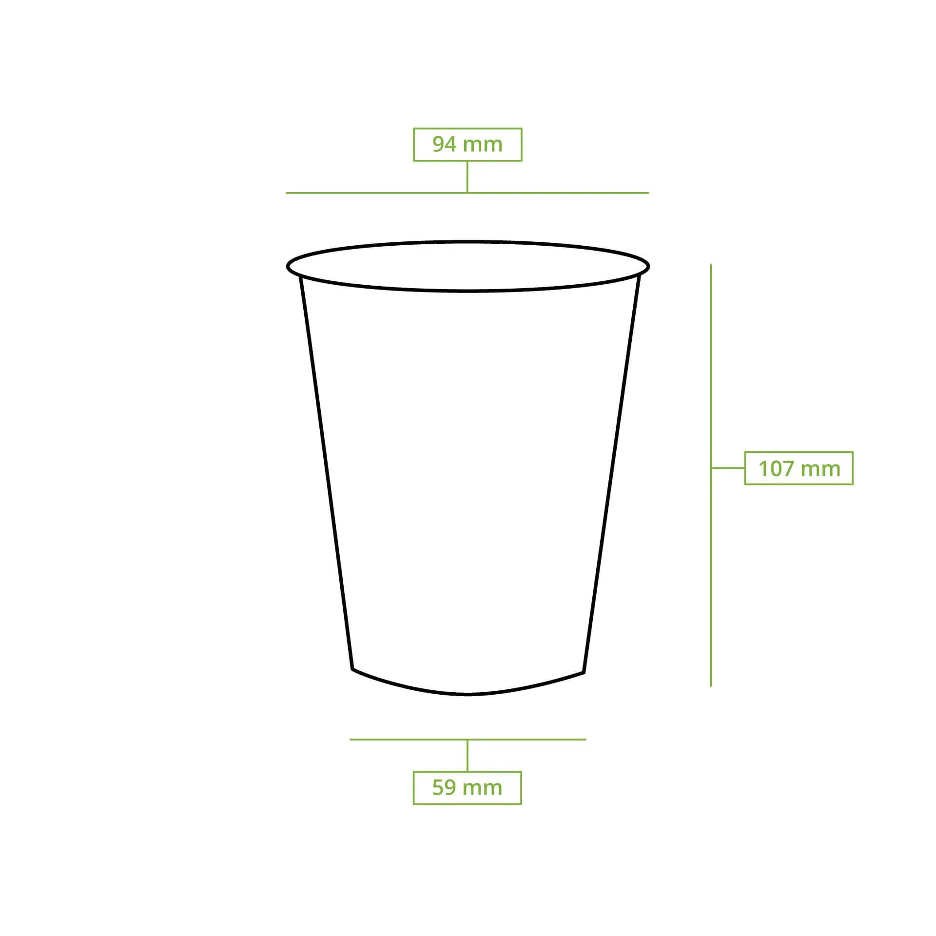 rPET-Klarbecher 300 ml / 12 oz, Ø 95 mm