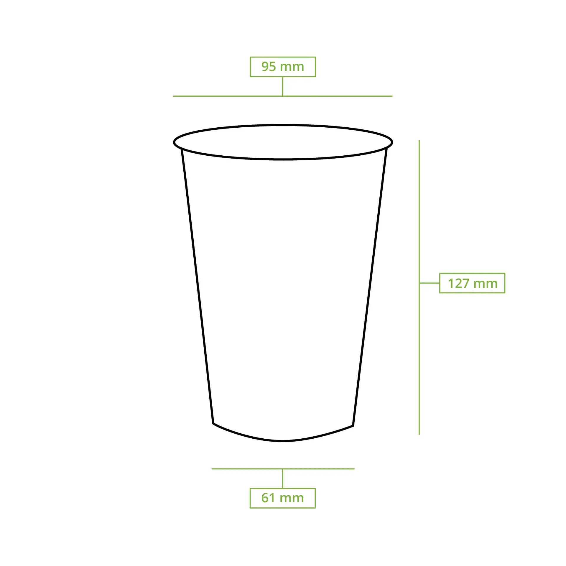 rPET-Klarbecher 400 ml / 16 oz, Ø 95 mm