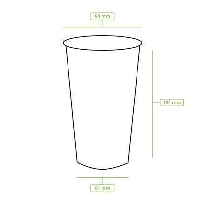 rPET-Klarbecher 500 ml / 20 oz, Ø 95 mm