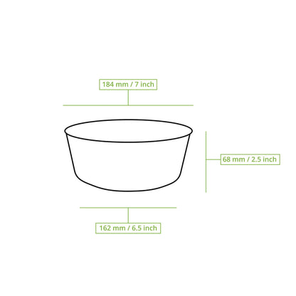 Mehrweg-Schalen "merways Bowl" 1000 ml, Ø 185 mm, Cashew / creme-weiß