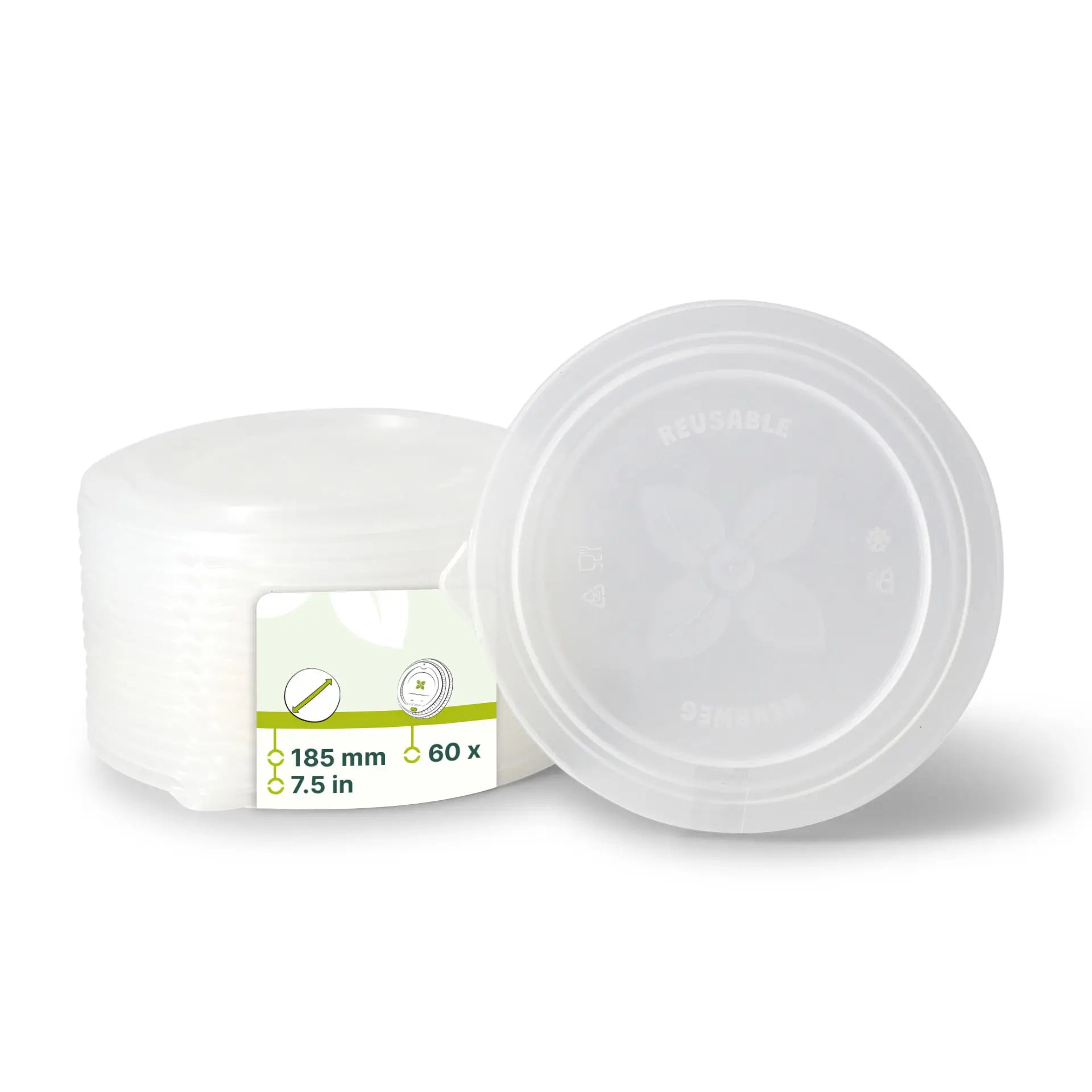 Mehrwegdeckel "merways Bowl" Ø 185 mm, PP, transparent