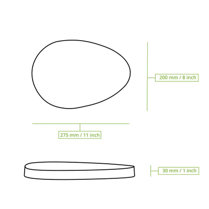 Mehrwegdeckel "merways Plate" 27,5 x 20 x 3 cm, PP, grau