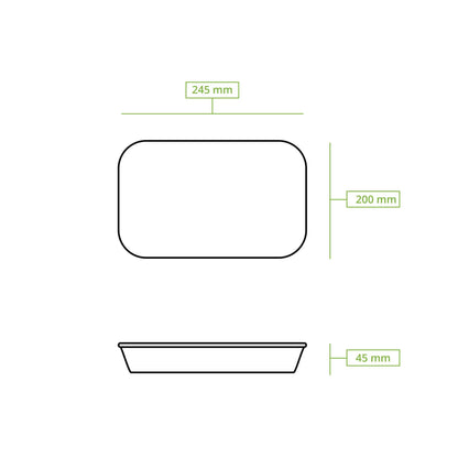 | 2 FOR 1 | Reusable menu-containers merways-Box 24,5 x 20 x 4,5 cm, HP4, pepper / grey