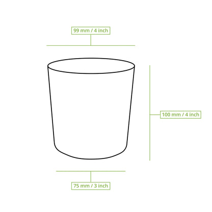 Mehrweg-Becher "merways Cup" 400 ml, Ø 95 mm, Cashew / creme-weiß