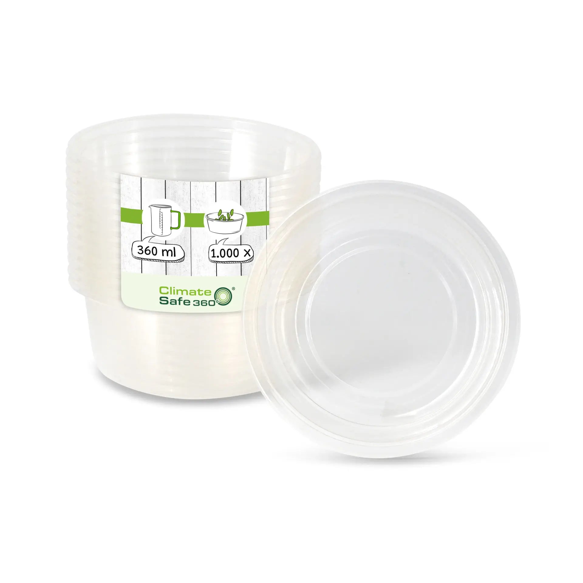 Deli container PLA 360 ml, Ø 121 mm, round