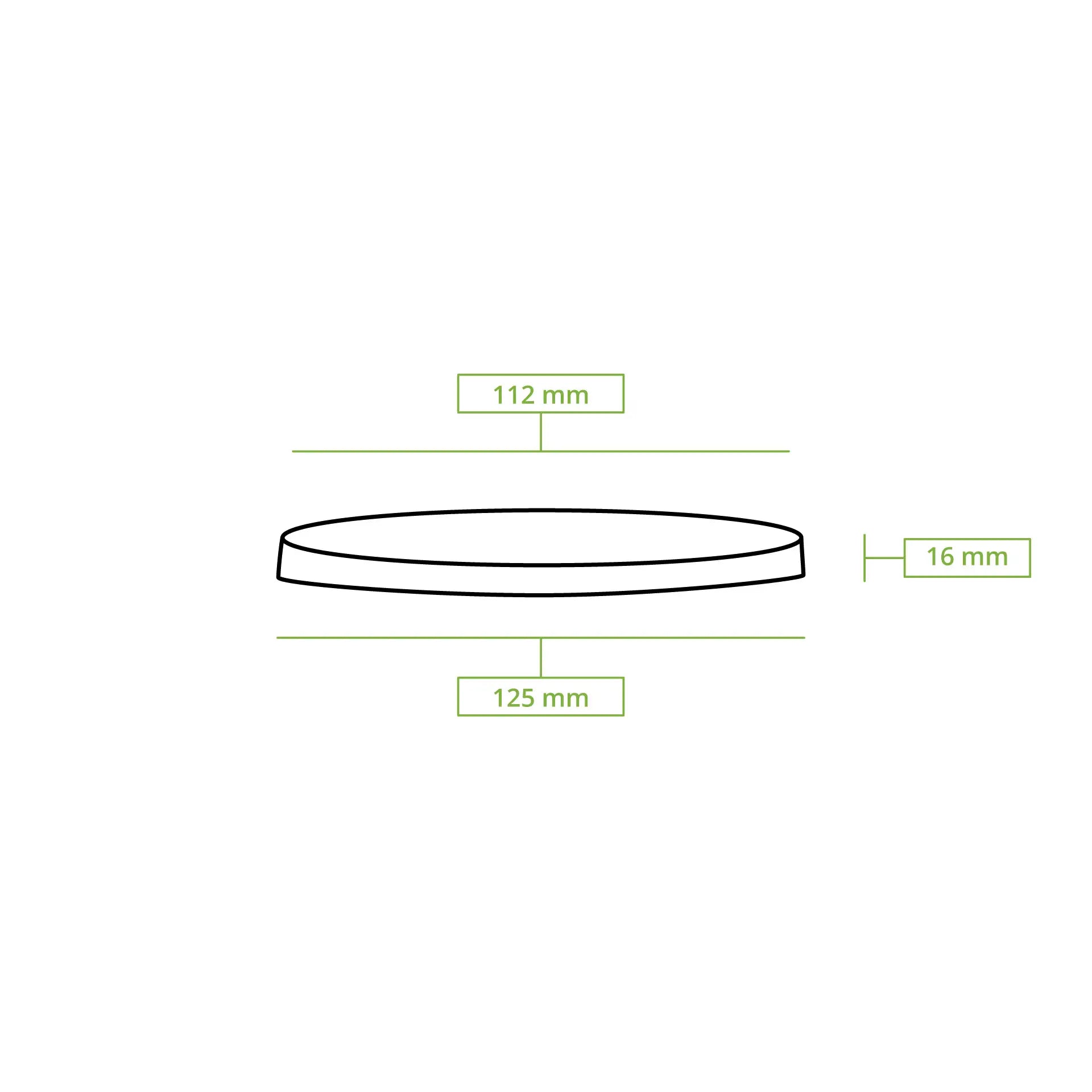 Cup lids PLA Ø 122 mm, round