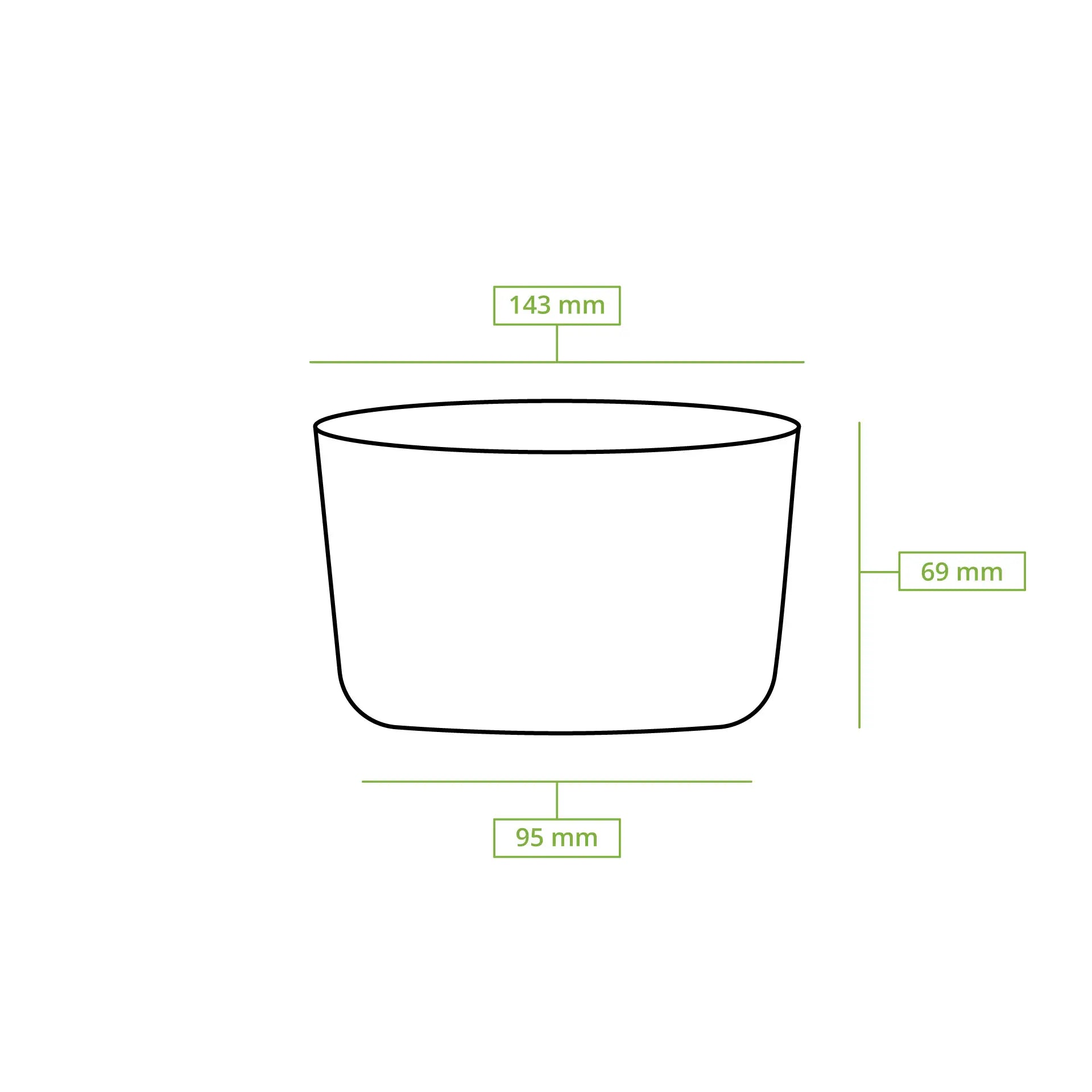 PLA-Deli-Becher 700 ml, Ø 143 mm, rund