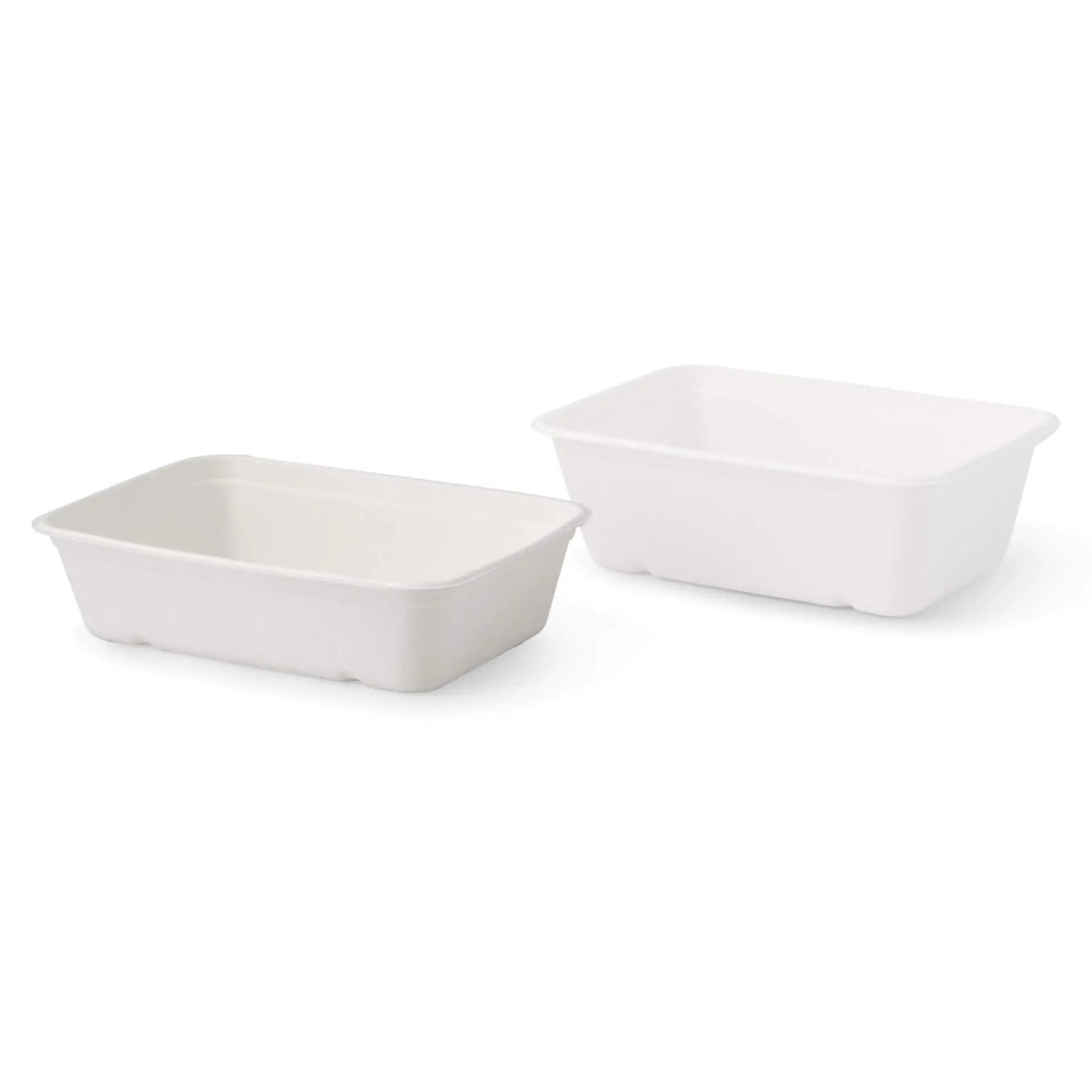 Zuckerrohr Schalen 17 x 12 x 5 cm, 500 ml, rechteckig