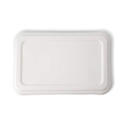 Zuckerrohr Deckel 23 x 14,5 cm, rechteckig (f. Menü-Schalen 1.000 ml)