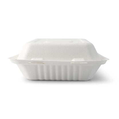 Take-away Boxen aus Zuckerrohr 22 x 18,5 x 7 cm, rechteckig