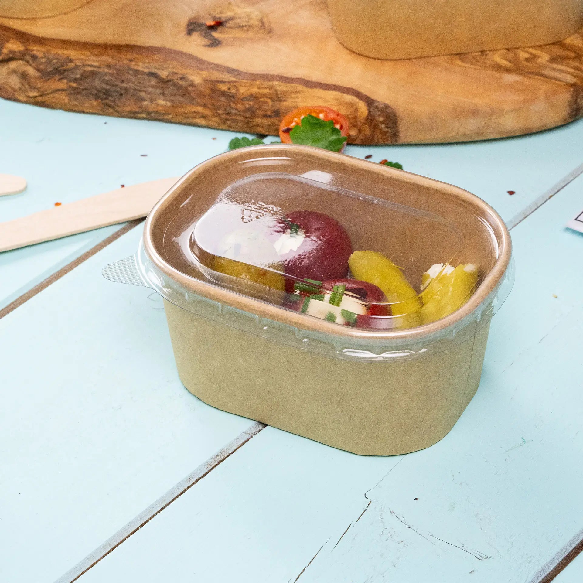 Food containers 250 ml, 11 x 8 x 5 cm, kraft, rectangular