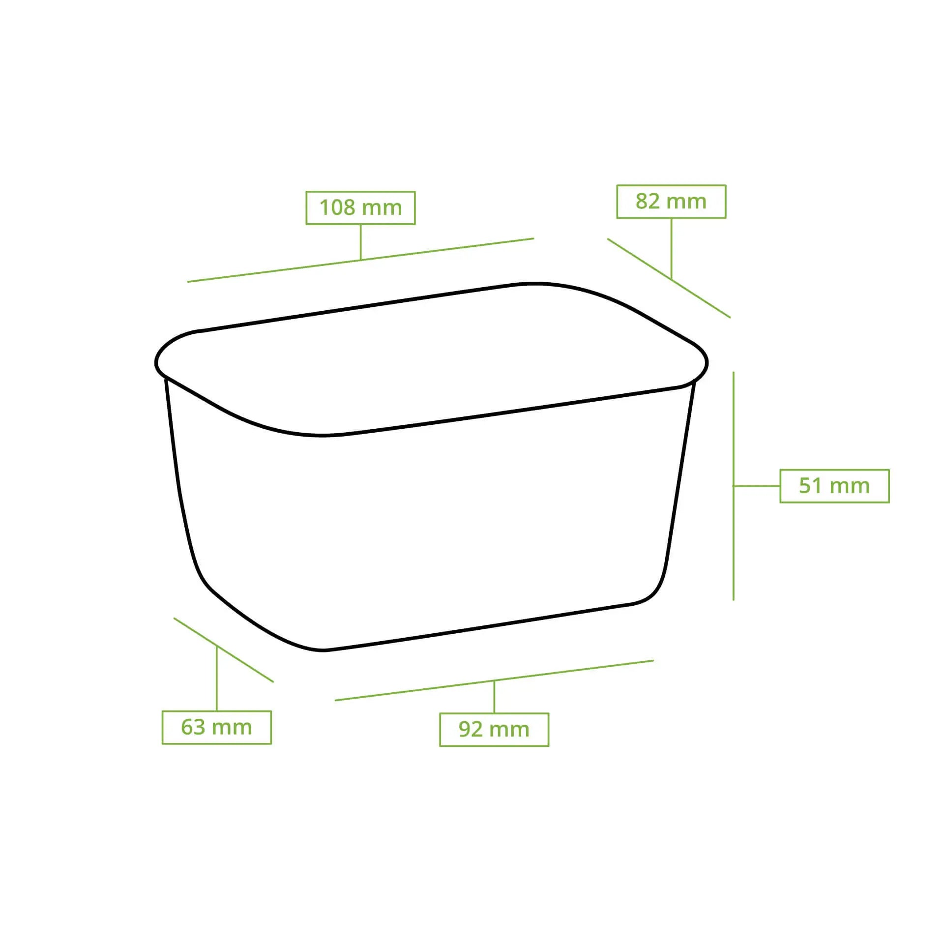 Food containers 250 ml, 11 x 8 x 5 cm, kraft, rectangular