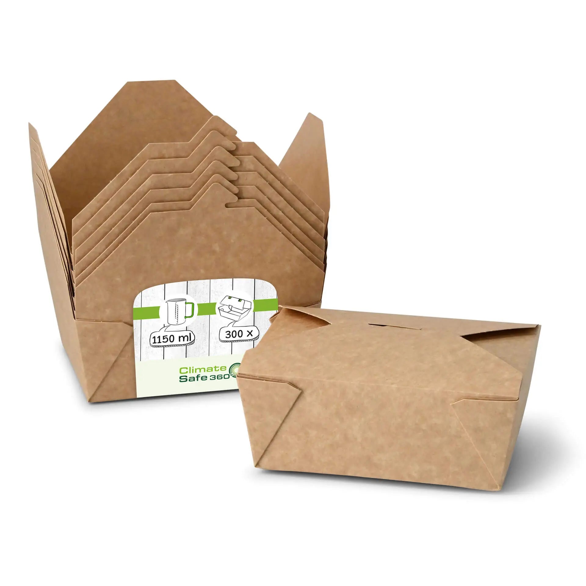 Take-Away Cardboard Boxes 1150 ml, brown
