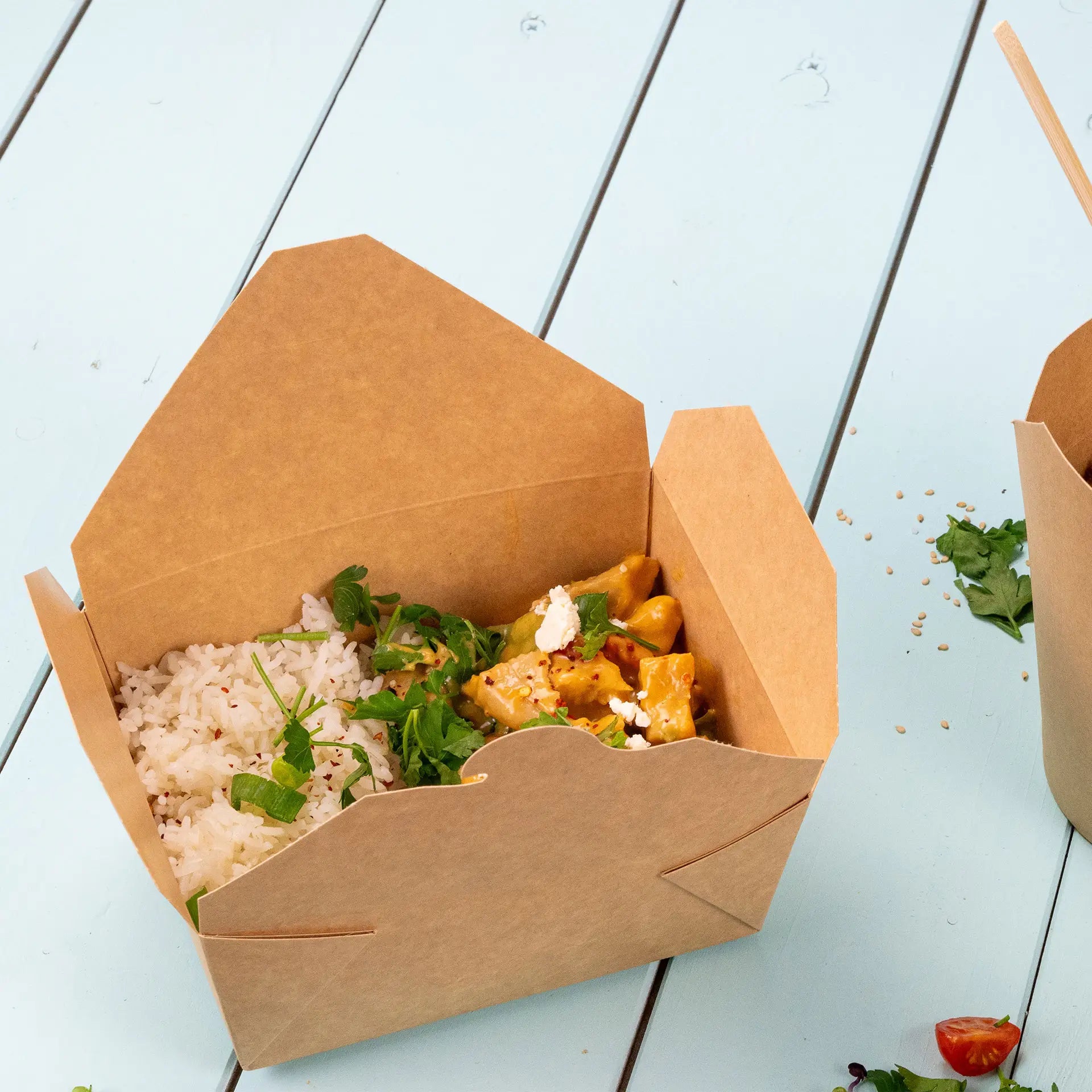 Take-Away Cardboard Boxes 1200 ml, brown