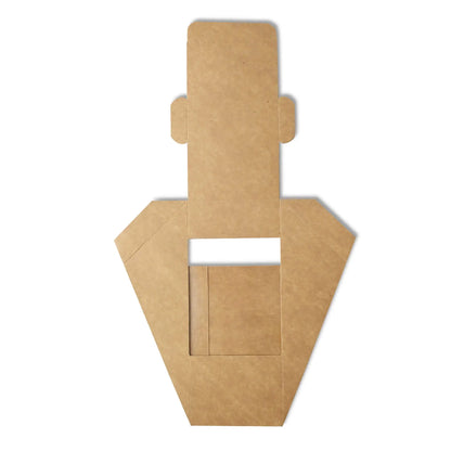 Karton-Sandwich-Boxen (bio-beschichtet), PLA-Fenster, braun