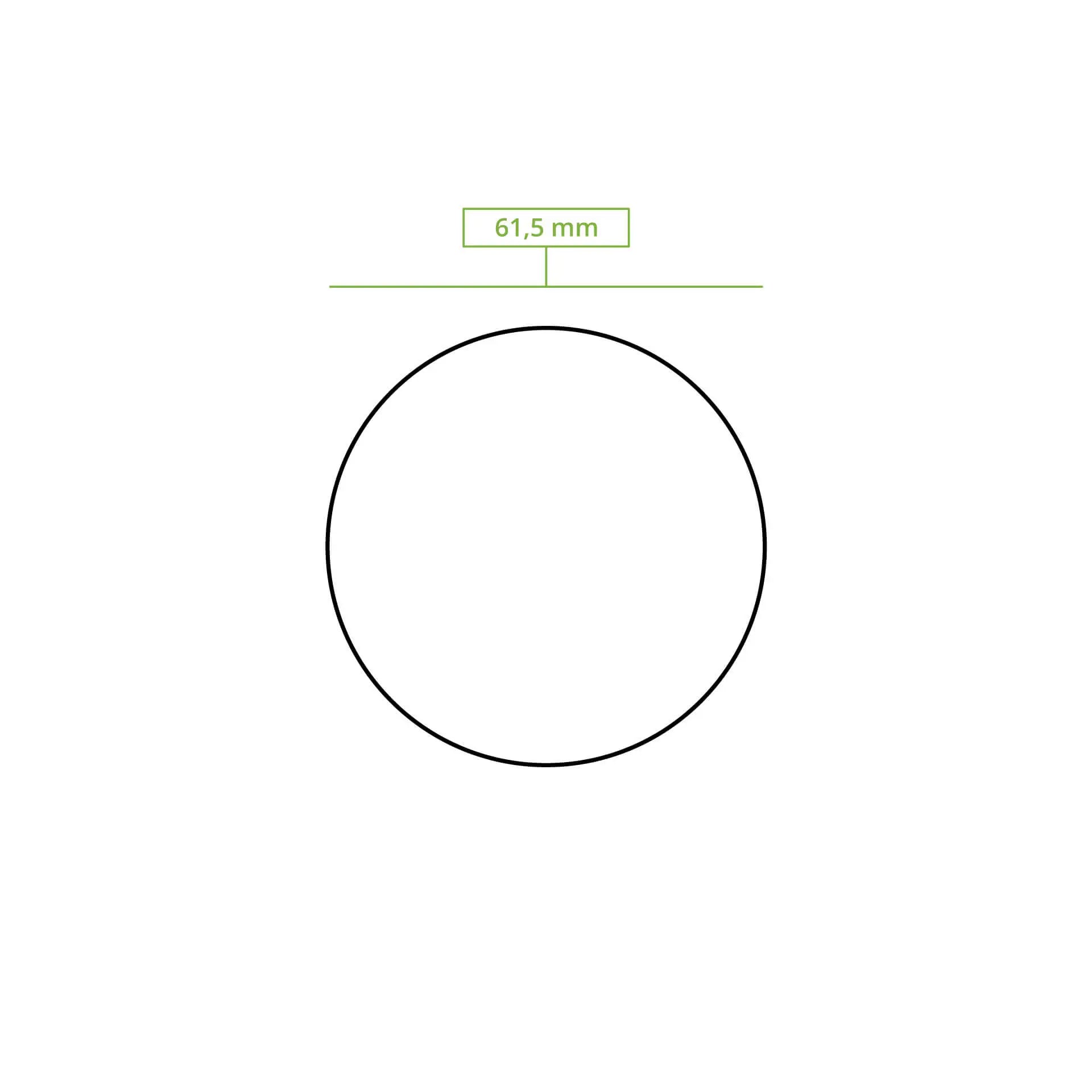 rPET-Deckel Ø 62 mm, transparent