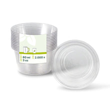 80 ml / 3 oz PLA portion cups, Ø 70 mm, clear