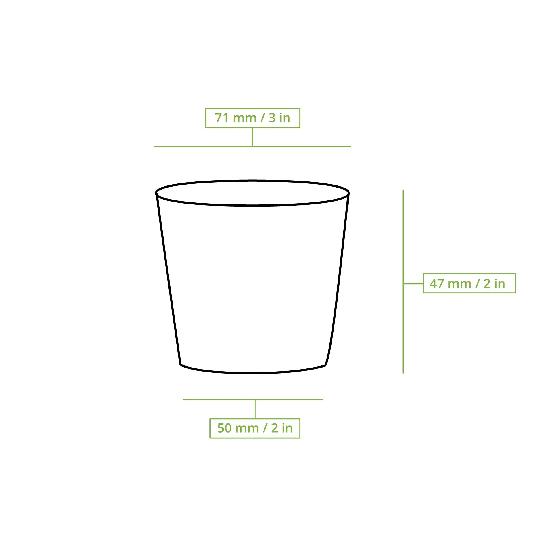 100 ml / 3.5 oz PLA portion cups, Ø 70 mm, clear, round