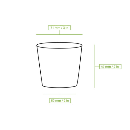 100 ml / 3.5 oz PLA portion cups, Ø 70 mm, clear, round