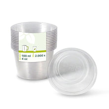 100 ml / 3.5 oz PLA portion cups, Ø 70 mm, clear, round