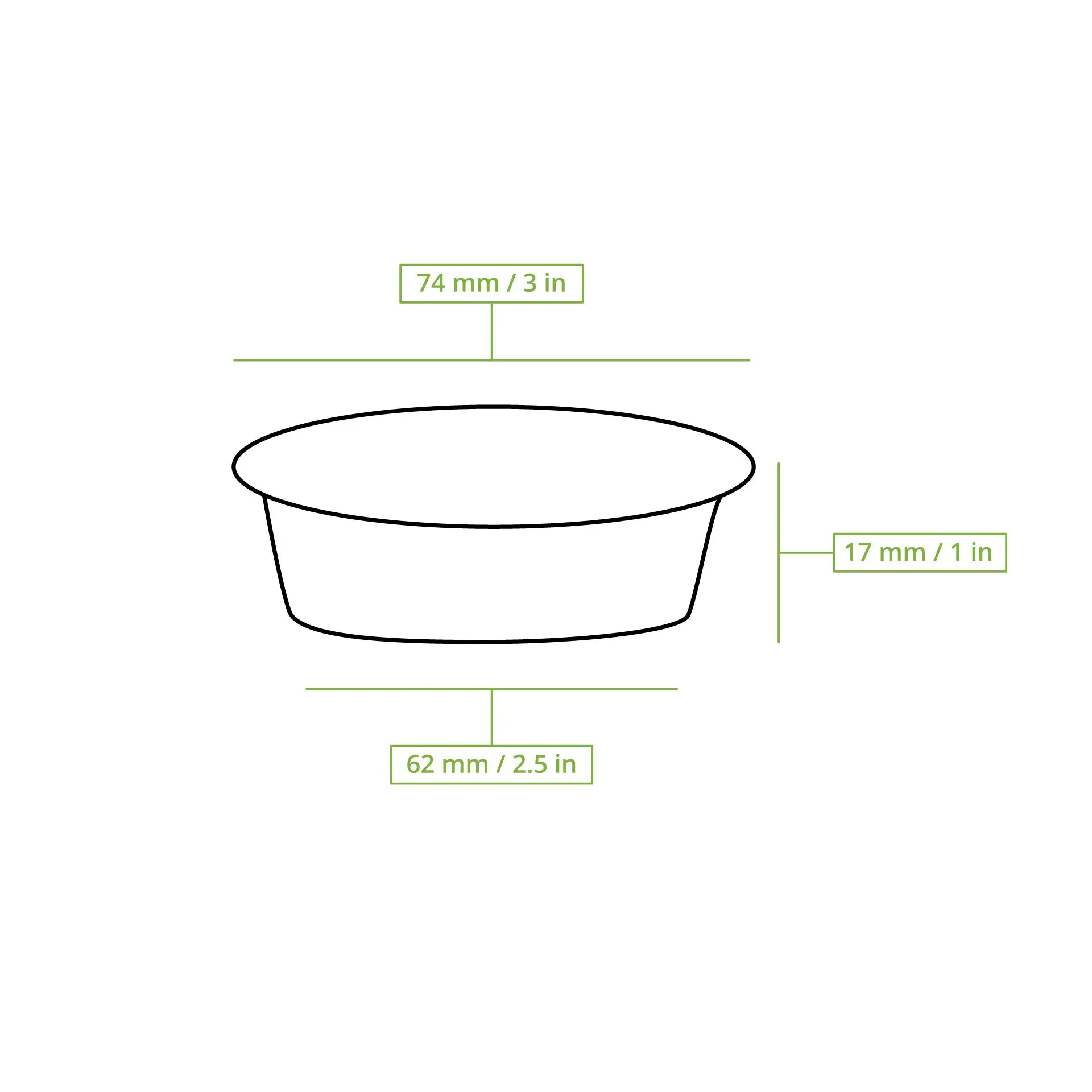 50 ml / 1.8 oz rPET sauce pots, Ø 75 mm, clear